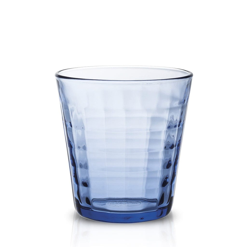 Duralex Prisme French Glass Tumbler Set of 4 - 9.25oz (274ml) Marine Blue - Shatterproof & Dishwasher Safe for Home, Office, or Outdoor Use