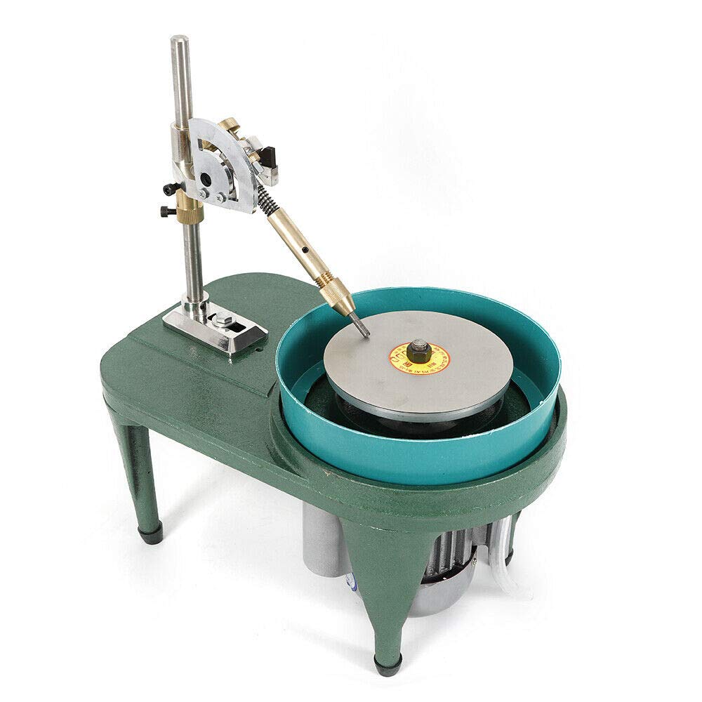 Professional Gem Faceting Machine - 180W 110V Jewelry Polisher with Angle Adjustment & Faceted Manipulator for Jade, Gemstones & Crystal Grinding | Perfect for Jewelry Making, Lapidary & DIY Crafting
