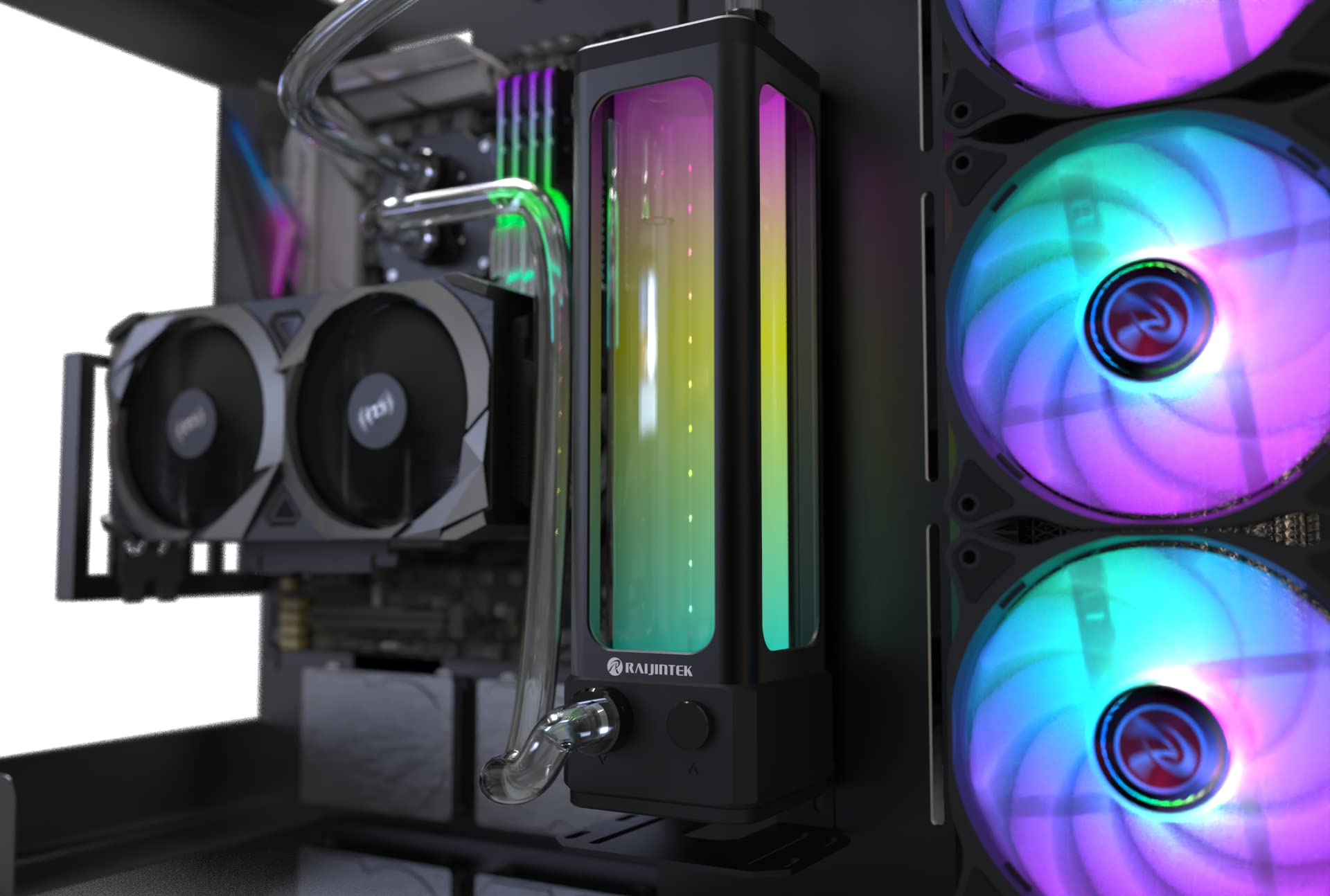 RAIJINTEK SCYLLA ELITE CA360 RGB CPU Liquid Cooling Kit - 360mm Radiator, DDC Pump, 3x PWM Fans, Soft Tube, Copper Fittings - High Performance PC Water Cooling for Gaming & Overclocking