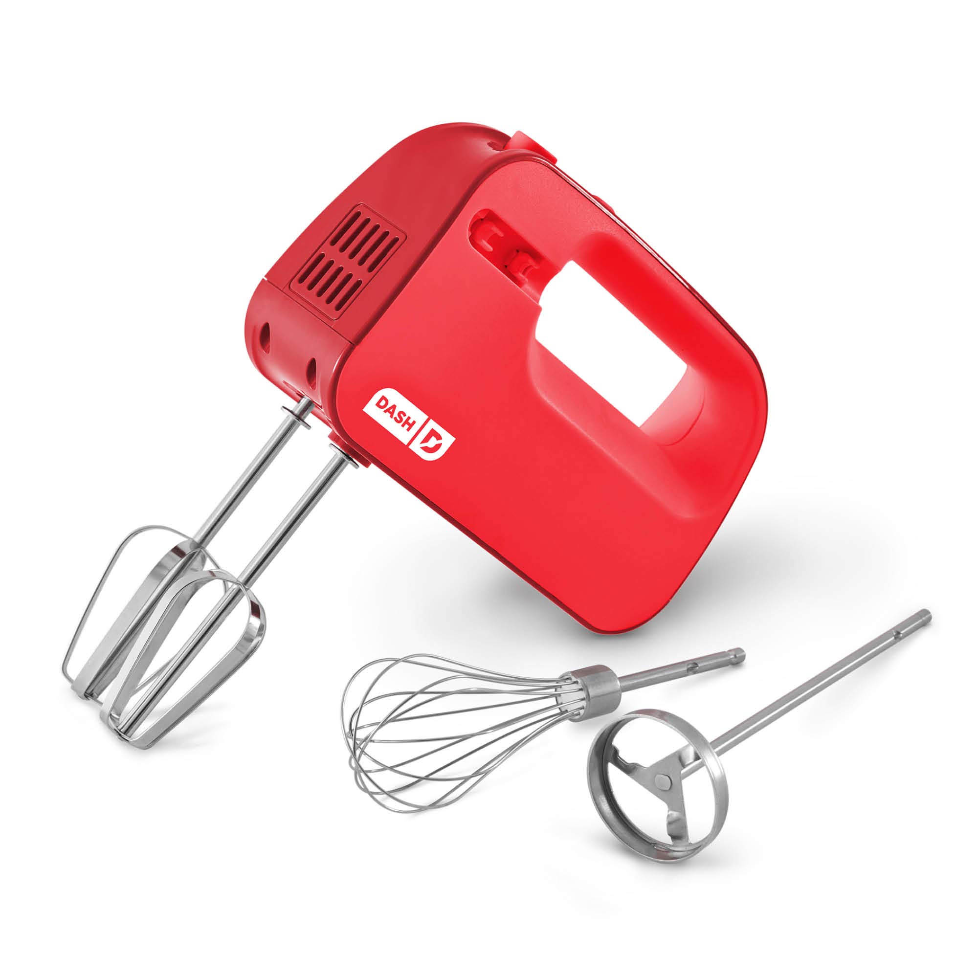 Dash SmartStore™ Deluxe Compact Electric Hand Mixer with Whisk & Milkshake Attachment - 3 Speed, 150W, Red - Perfect for Baking Cookies, Cakes, Brownies, Dough & More - Ideal for Home Kitchen, Baking Enthusiasts & Small Batch Cooking