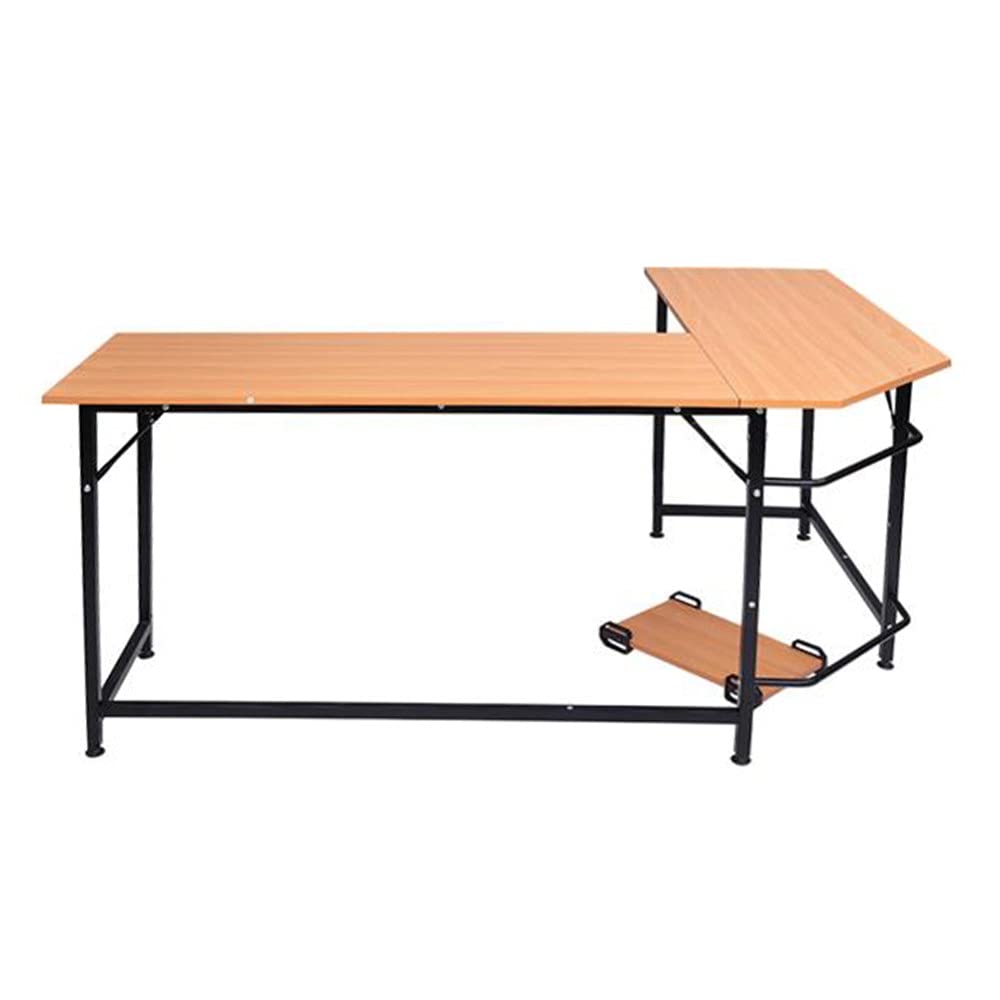 L Shaped Corner Computer Desk for Home Office - Sturdy Writing Study Workstation & Gaming Desk with Easy Assembly | Space-Saving Design for Small Rooms & Apartments | Perfect for Remote Work, Online Classes & PC Gaming Setup
