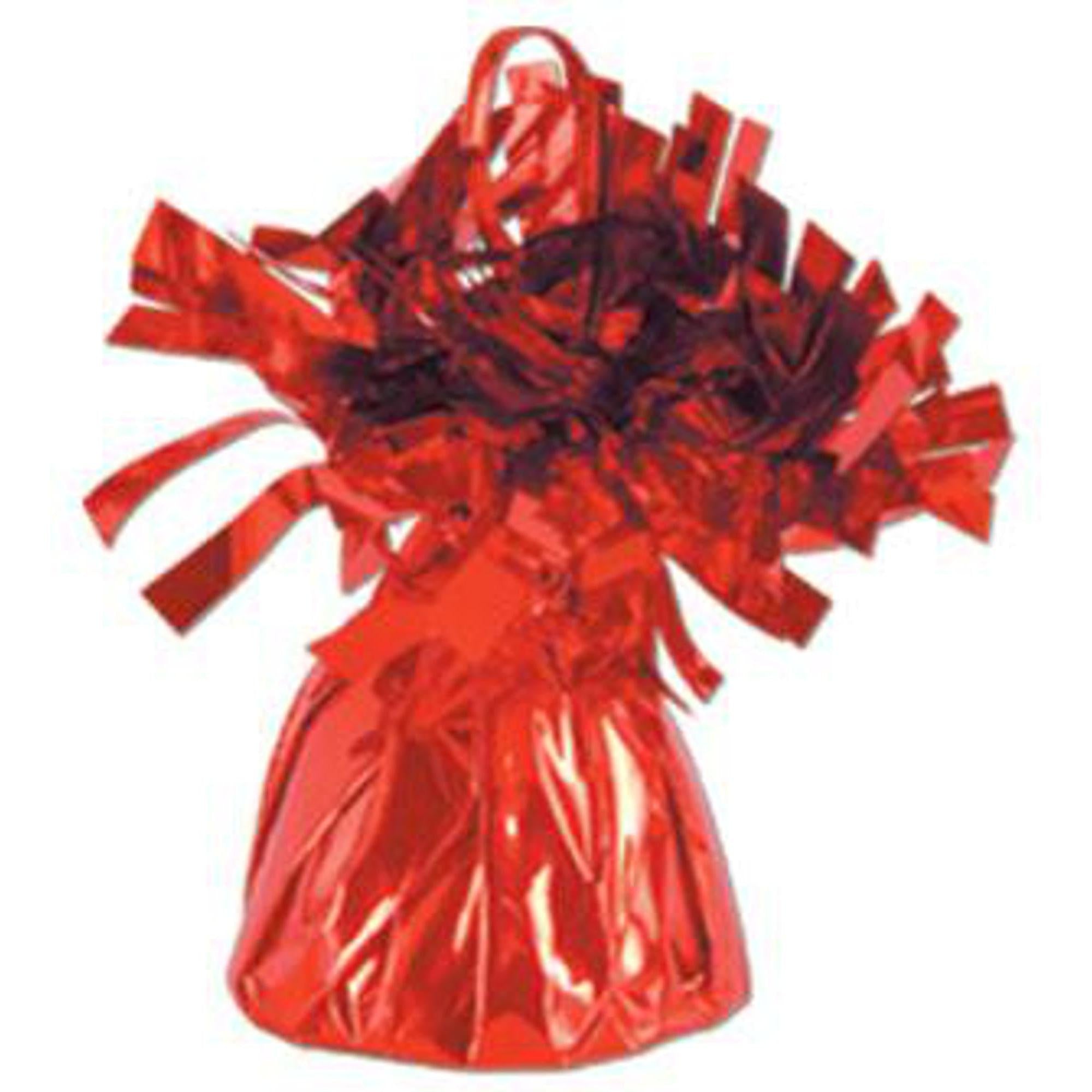 Beistle Red Foil Balloon Weights - Decorative Party Balloon Anchors for Birthday, Wedding & Baby Showers