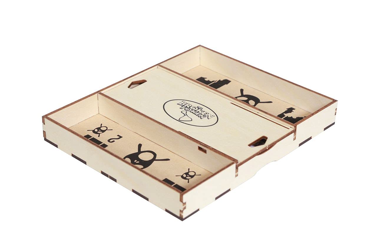 Premium Wooden Game Organizer for Spirit Island - Broken Token Compatible Board Game Storage Box with Custom Trays | Perfect for Tabletop Gaming & Organized Game Nights