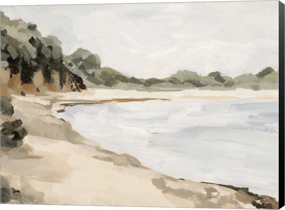 Bluff Bay II by Victoria Barnes - Premium Canvas Wall Art Print, 20x15 Inches, Museum Wrapped with Black Edges - Perfect for Living Room, Bedroom & Office Decor
