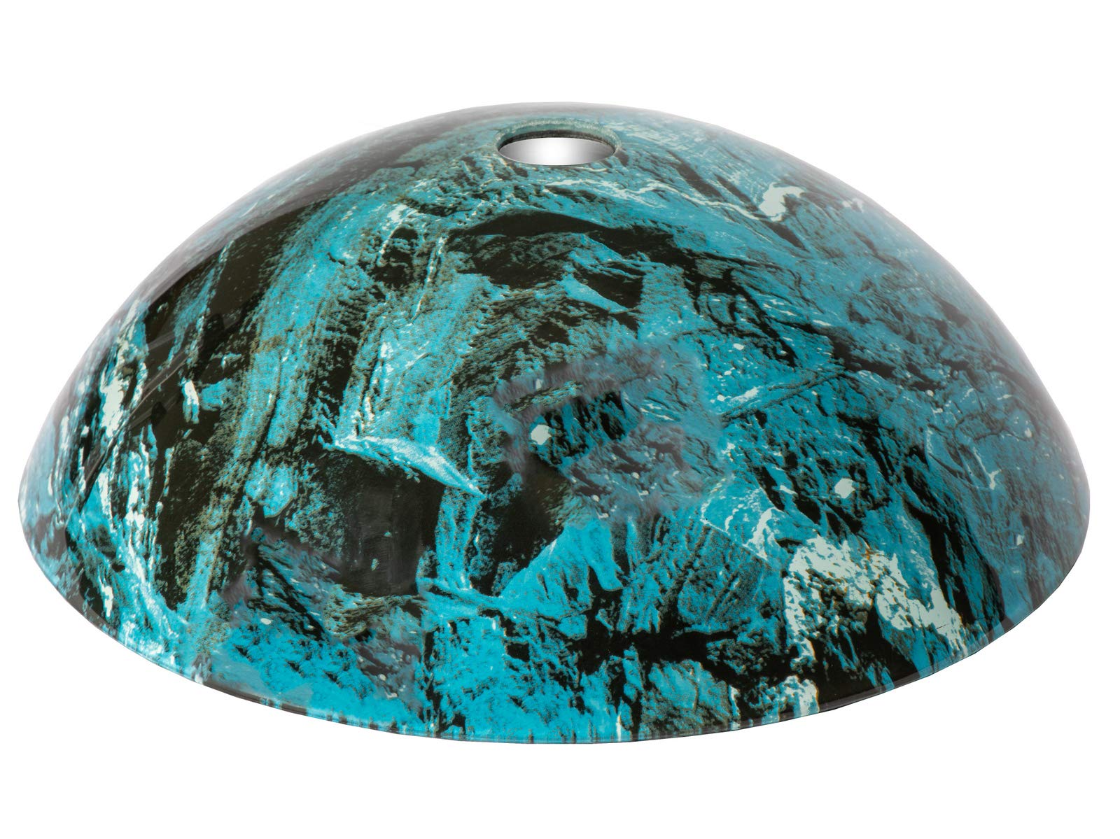 Cliffside Multi-Colored Round Glass Vessel Sink for Bathroom Vanity - Modern Handmade Artisan Basin for Powder Room, Guest Bath & Spa Retreat