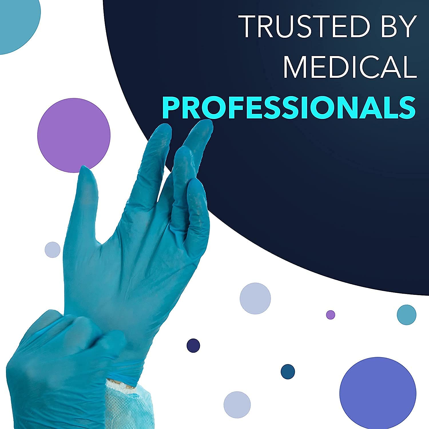 Premium Powder-Free Nitrile Exam Gloves - 100 Pcs, Latex-Free, Disposable, Medical & Food Safe - Ideal for Healthcare, Tattoo, Cleaning & Food Handling