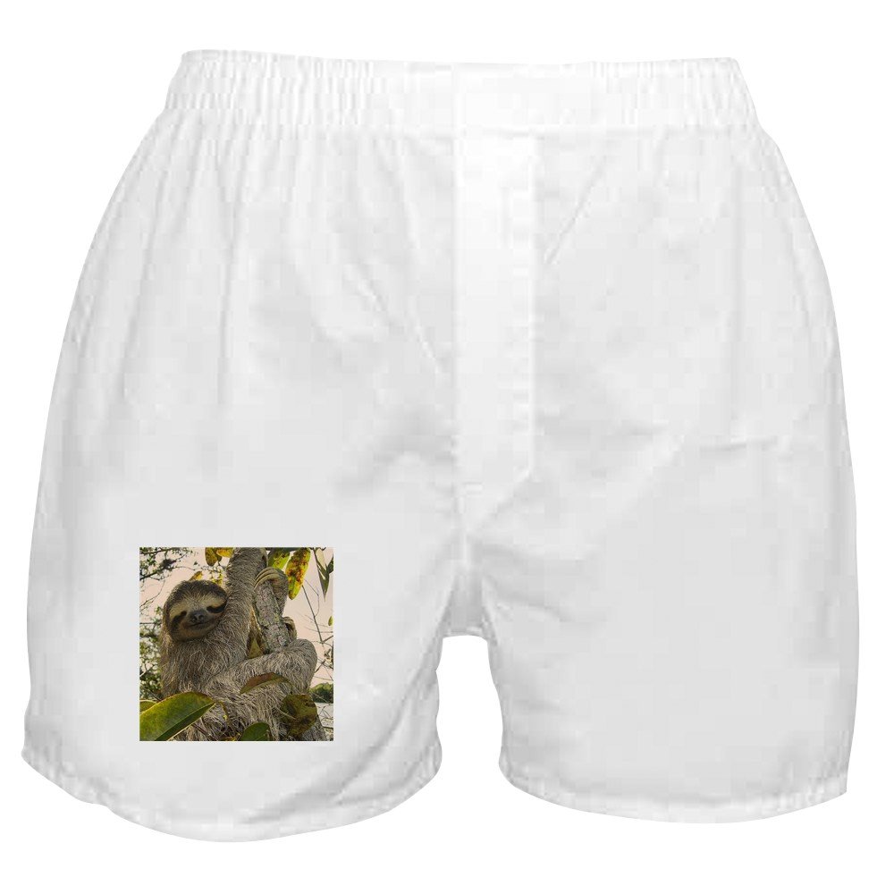 Funny Sloth Novelty Boxer Shorts for Men - Comfortable Cotton Underwear for Sleep, Lounge & Gifts | Cute Animal Print Boxers for Casual Wear & Pajamas