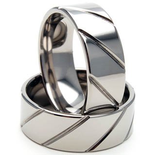 Custom Milled Titanium Wedding Band for Men - 8mm Comfort Fit Ring - Handcrafted in USA - Perfect for Weddings, Anniversaries & Everyday Wear