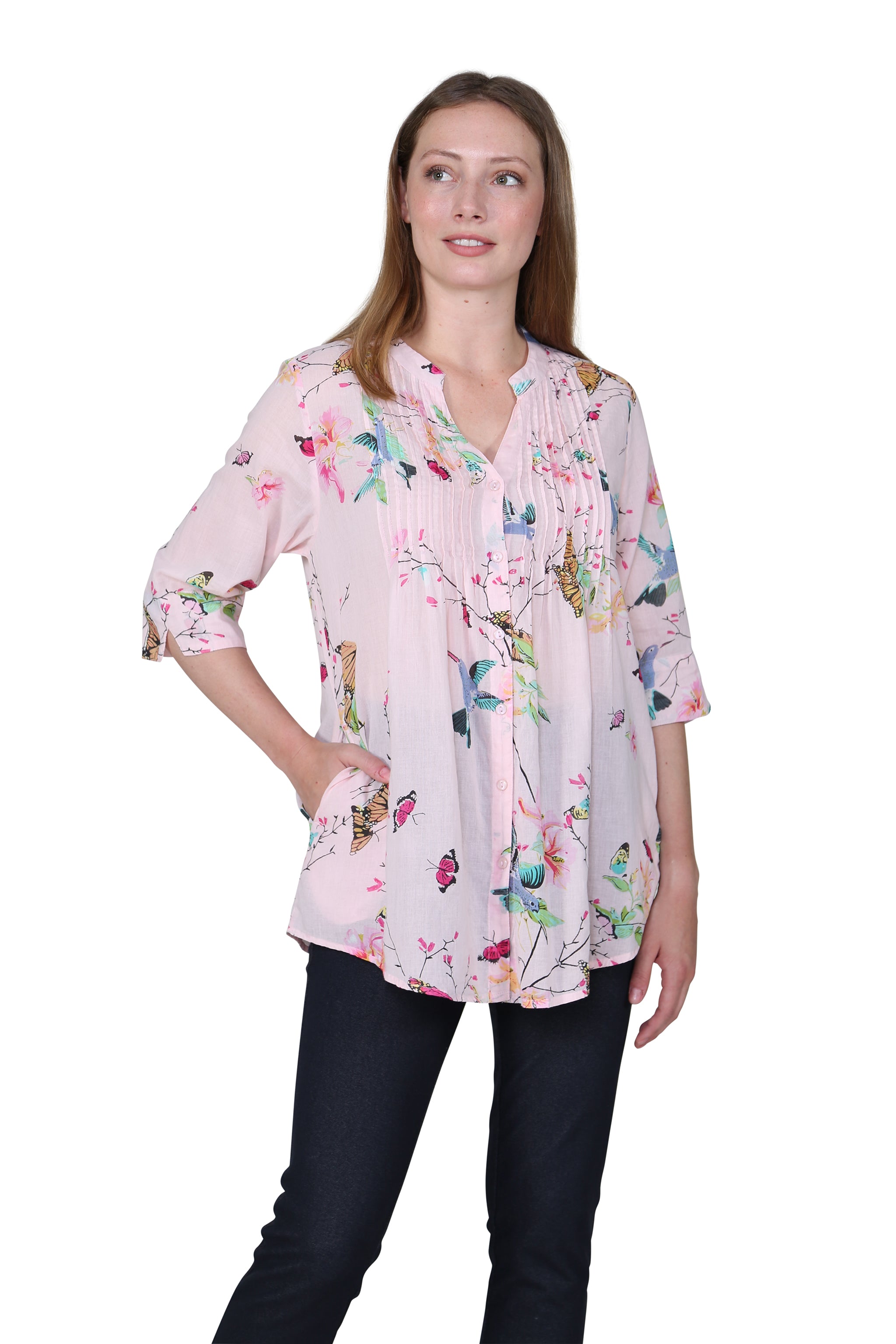 Nature At Its Best Release Print Tunic - Flowy Boho Women's Top for Casual Wear, Beach Cover Up & Summer Outfits