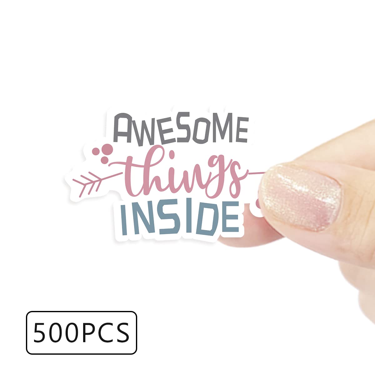 Wailozco Premium Thank You Stickers - Handmade Small Business Labels, 500 Envelope Stickers per Roll for Online Retailers & Handmade Goods | Perfect for Packaging, Branding & Customer Appreciation