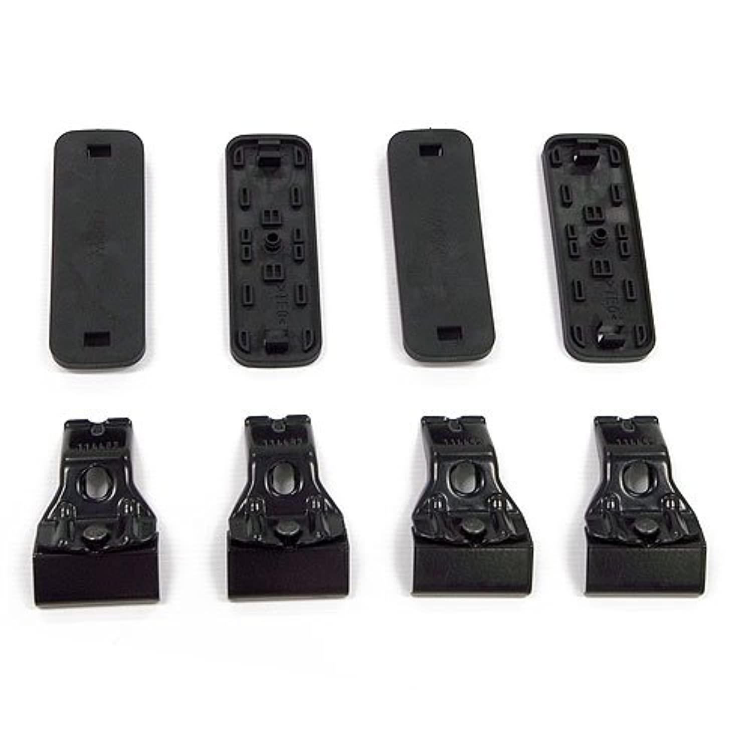 Rhino Rack 2500 Universal Roof Rack Pad and Clamp Kit (4-Piece Set) - Heavy Duty Protection for Kayaks, Surfboards, Ladders & Cargo - Fits Most Vehicles