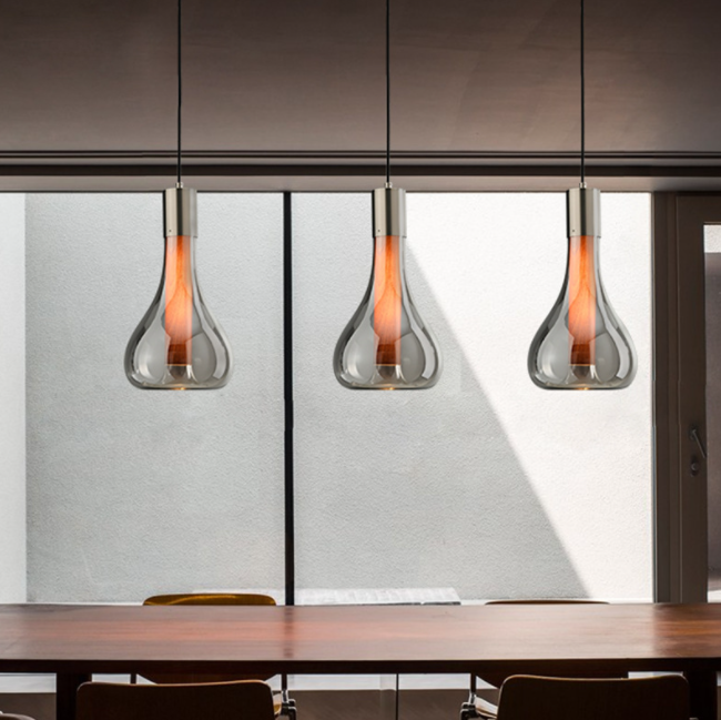 Modern LED Flask Design Pendant Light - Stylish Hanging Fixture for Kitchen, Dining Room, or Bar Decor