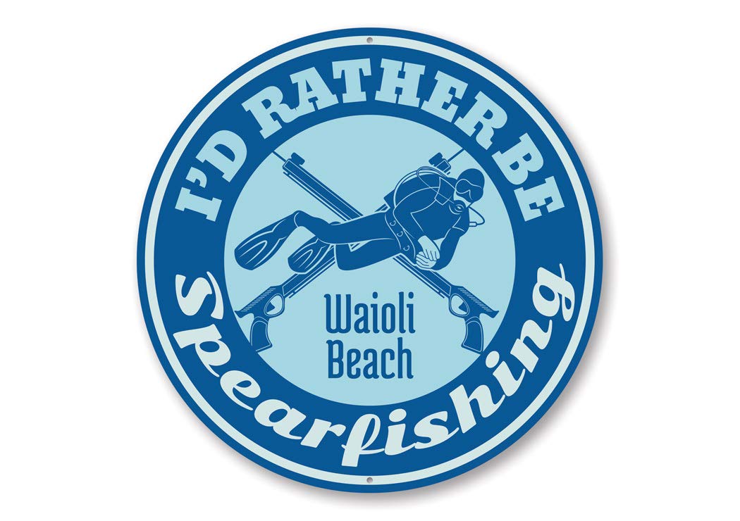 Spearfishing Beach Sign - 24