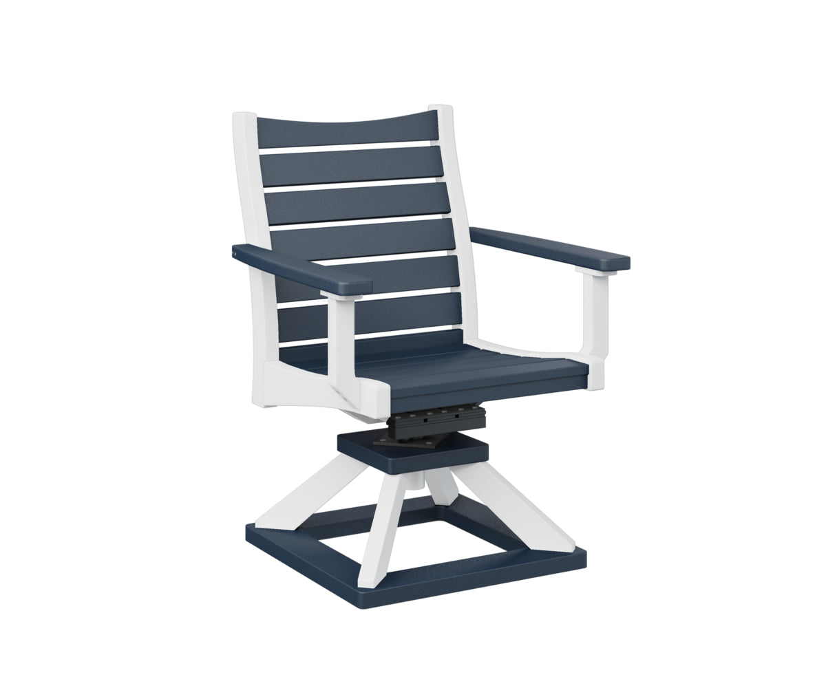 Berlin Gardens Bristol Swivel Rocker Dining Chair - Patio, Garden, Porch & Outdoor Relaxation - Comfortable Rotating Rocking Chair for Dining & Lounging