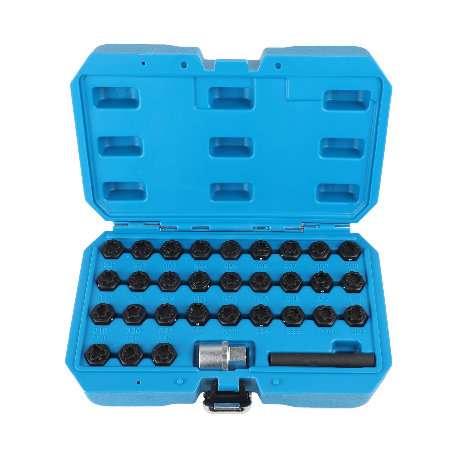 32 PCS Wheel Lock Removal Kit for Mercedes Benz - Universal Wheel Lock Key Set & Lug Nut Remover Tool - Perfect for Car Maintenance, Tire Changes & Emergency Roadside Repairs