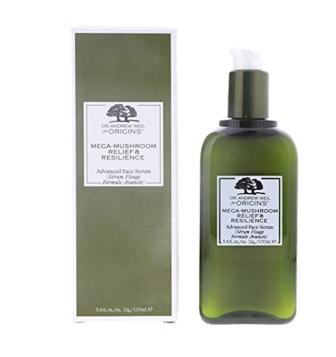 Origins Dr. Andrew Mega-Mushroom Relief & Resilience Advanced Face Serum for Sensitive Skin - 3.4 oz Hydrating Anti-Aging Treatment | Perfect for Daily Skincare Routine & Nighttime Repair