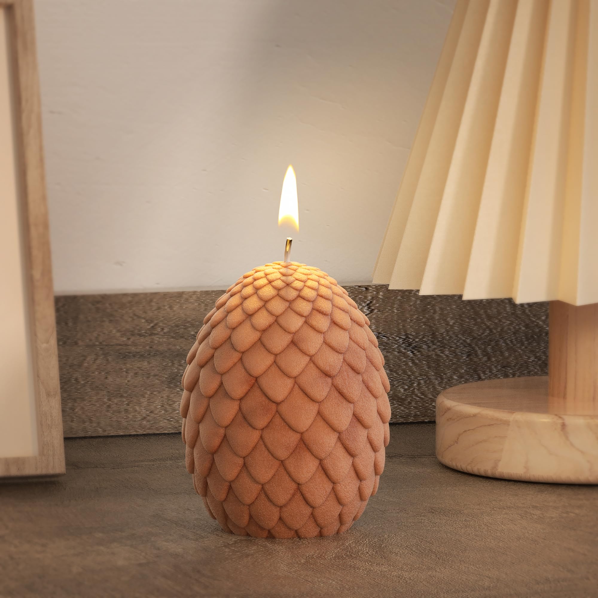 Dragon Egg Silicone Mold for Resin Casting, Candle Making & Home Decor - 3D Dragon Scale Egg Candle Mold for DIY Crafts, Gifts & Halloween Decorations