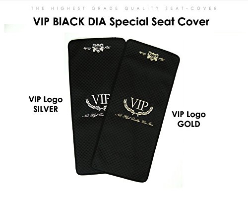 Premium VIP Car Seat Covers with Silver Stitch Logo - Universal Fit for All Vehicles - Luxury Car Accessories for Sedans, SUVs & Trucks - Perfect for Daily Commute, Road Trips & Car Protection