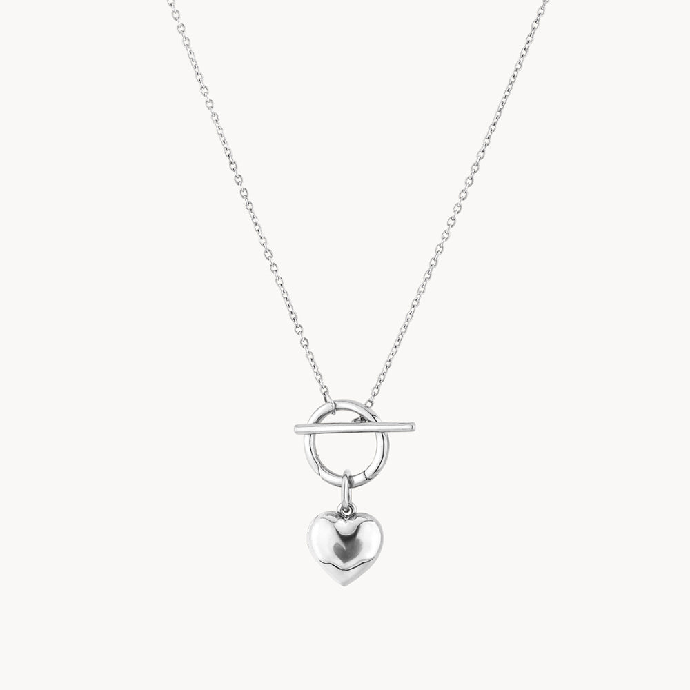 Personalized Engravable Heart Locket Necklace - Sterling Silver Pendant with Chain - Perfect for Valentine's Day Gifts, Anniversary Presents & Keepsakes