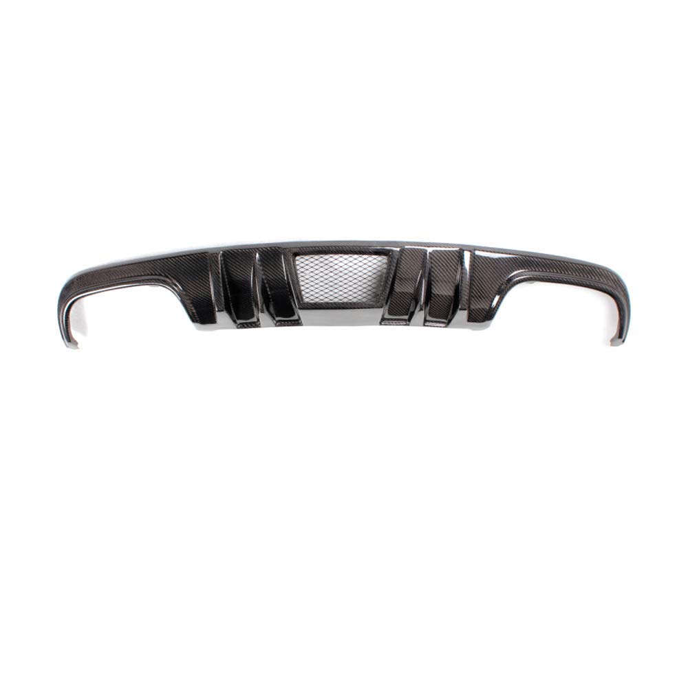IKON MOTORSPORTS Rear Diffuser for 2008-2011 Mercedes-Benz C Class W204 C63 | Matte Carbon Fiber & FRP R-Style Rear Bumper Lip Spoiler Wing | 2009 2010 Model Year | Enhance Aerodynamics & Sporty Look for Street Racing & Car Shows