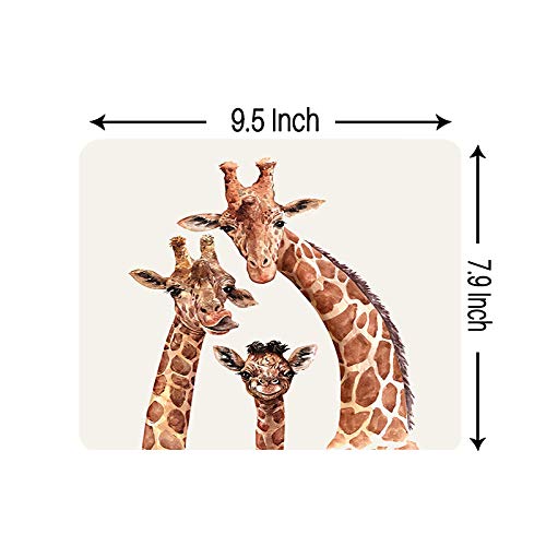EKOBLA Giraffe Design Gaming Mouse Pad - Non-Slip Rubber Base, 9.5x7.9 Inch Thick Mouse Mat for PC & Laptop - South African Safari Animal Wildlife Theme - Perfect for Office, Gaming & Home Computer Use