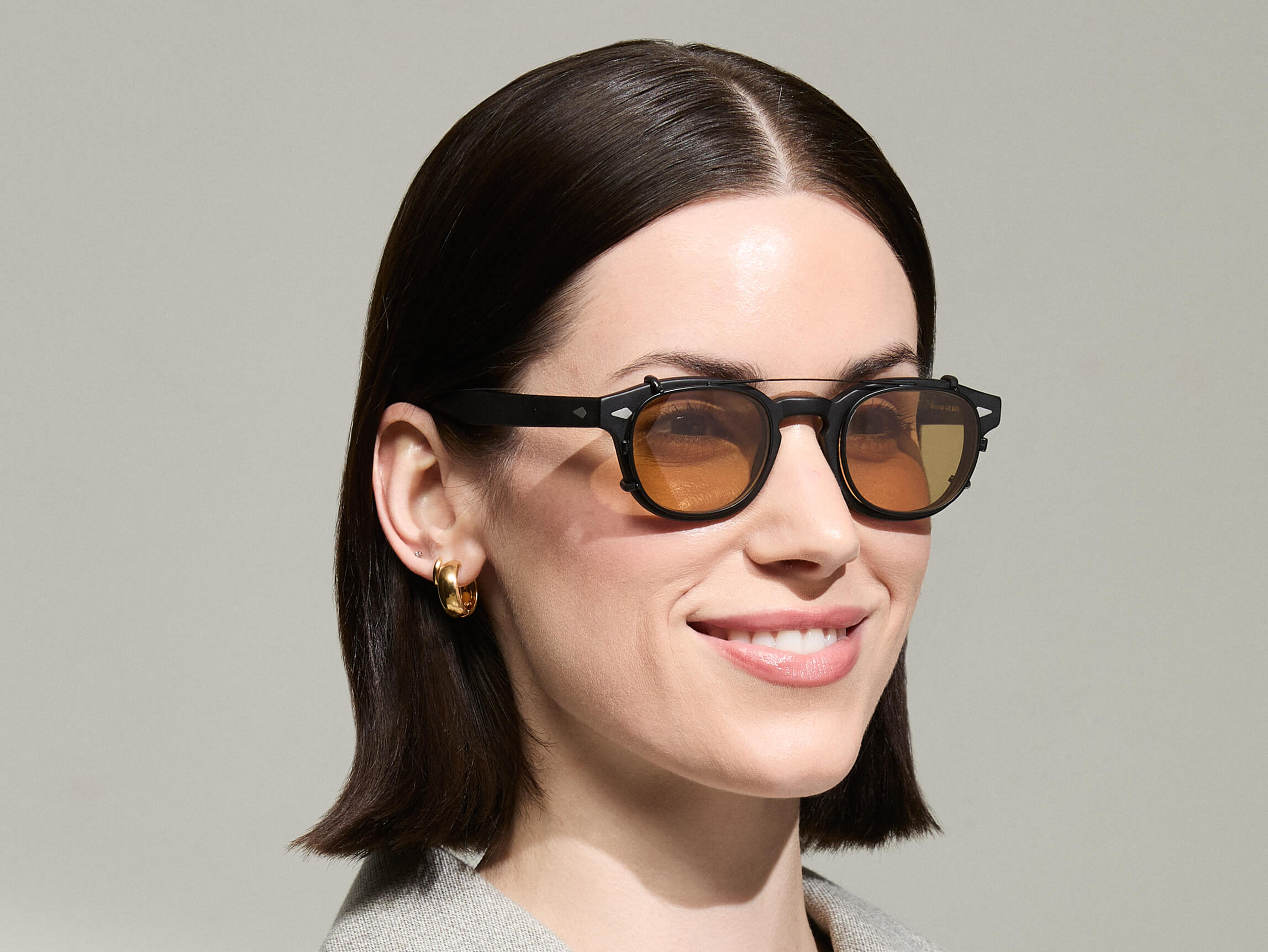 Cliptosh Matte Black Sunglasses with Custom Made Tints™ - Stylish UV Protection for Outdoor Sports & Driving