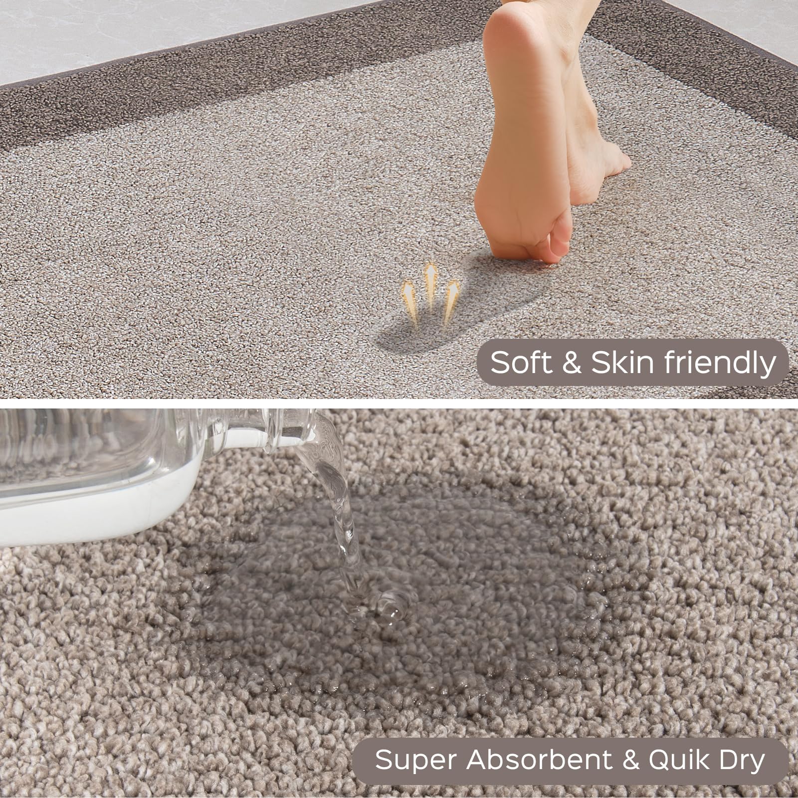 Machine Washable Non-Slip Kitchen Rug 24