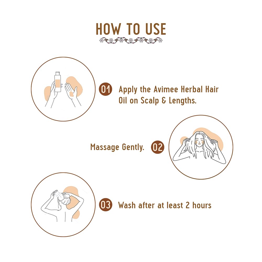 Avimee Herbal Keshpallav Almond Oil - 100% Pure Cold Pressed Hair Oil for Split Ends & Hair Growth | Vitamin E Enriched | Mineral Oil Free | 50ml | Perfect for Daily Hair Care & Scalp Massage