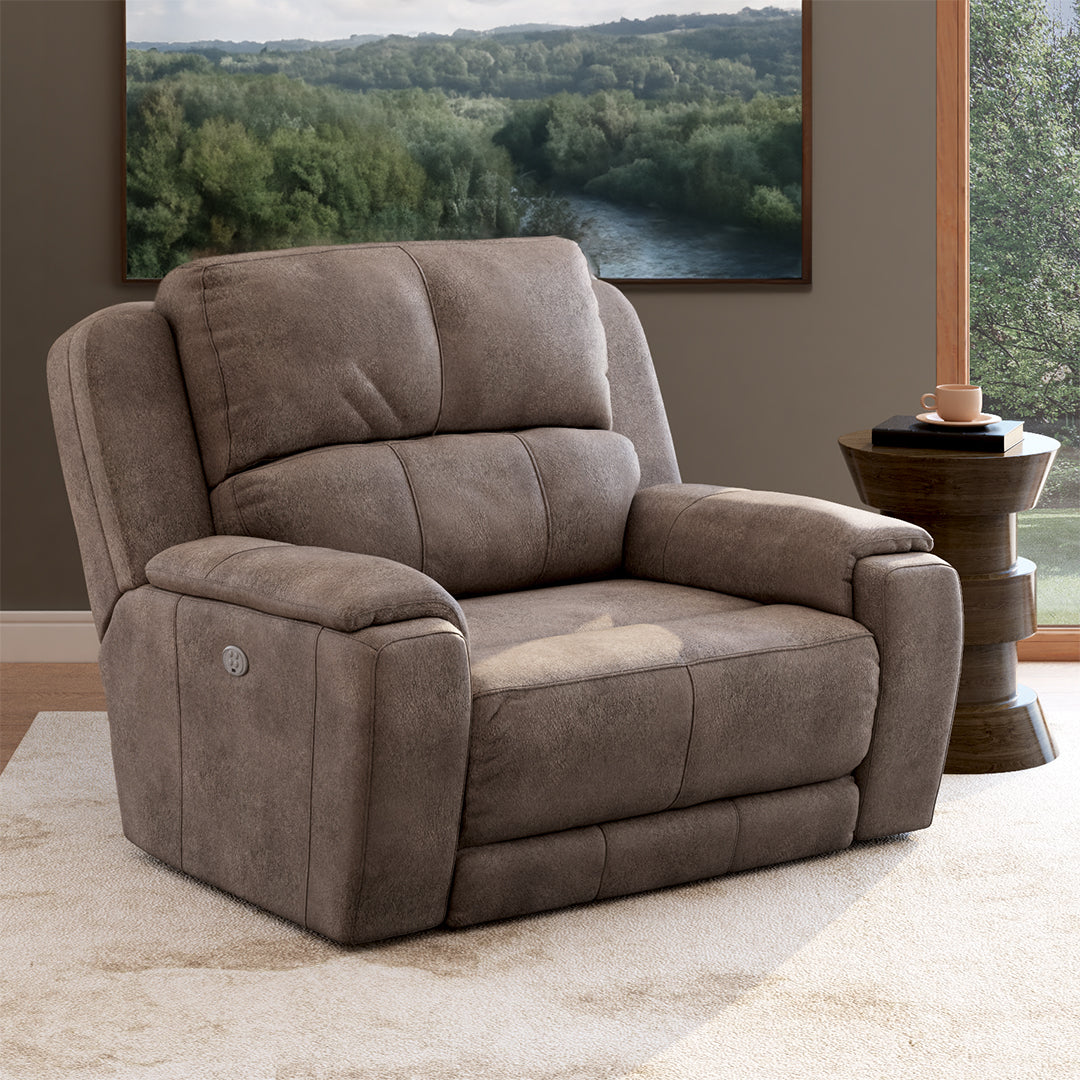 Power Reclining Chair and a Half - Oversized Comfortable Recliner with USB Charging Ports | Perfect for Living Room, Home Theater & Man Cave Relaxation