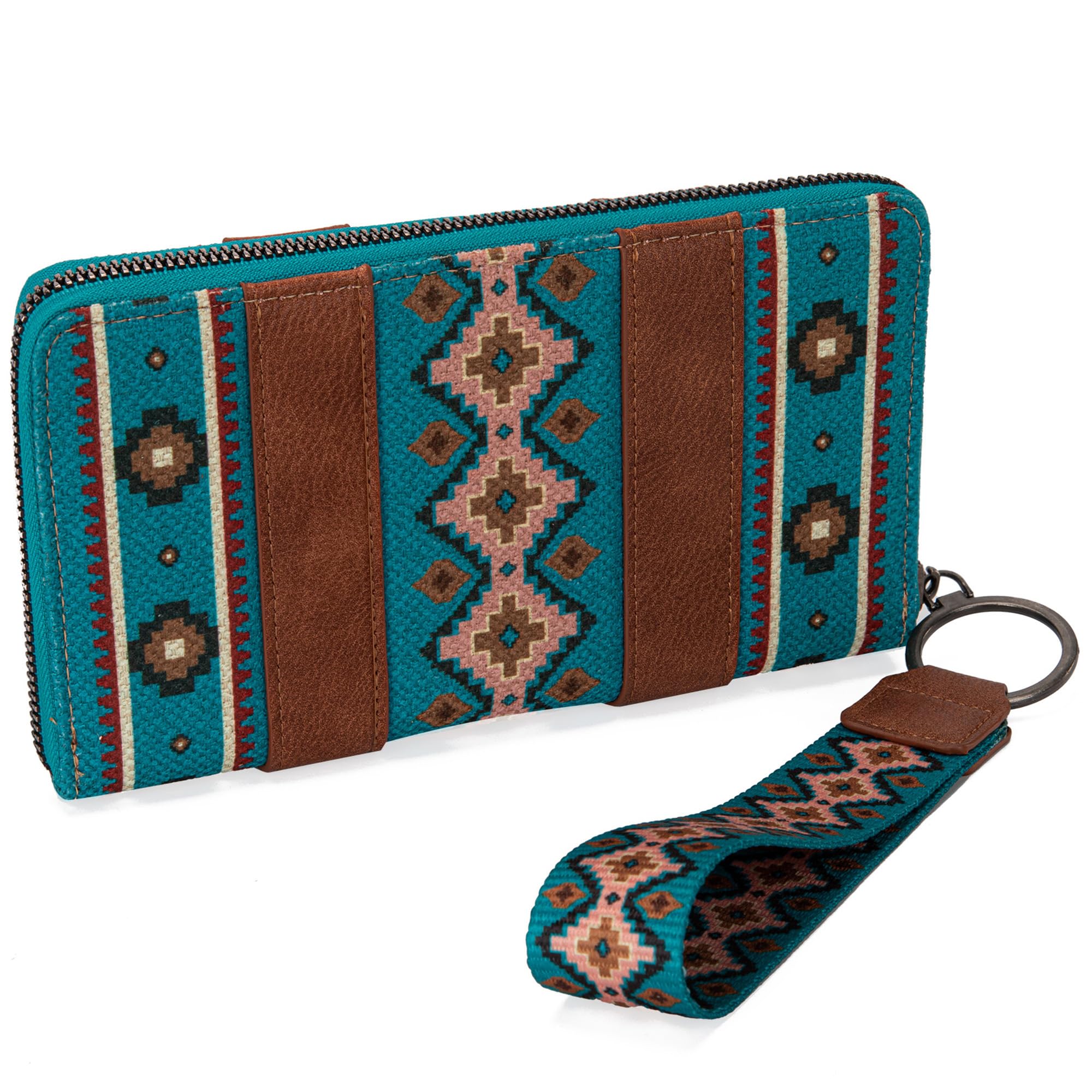 Montana Western Wristlet Wallet for Women - Boho Aztec Credit Card Holder with RFID Protection | Perfect for Travel, Concerts & Everyday Use
