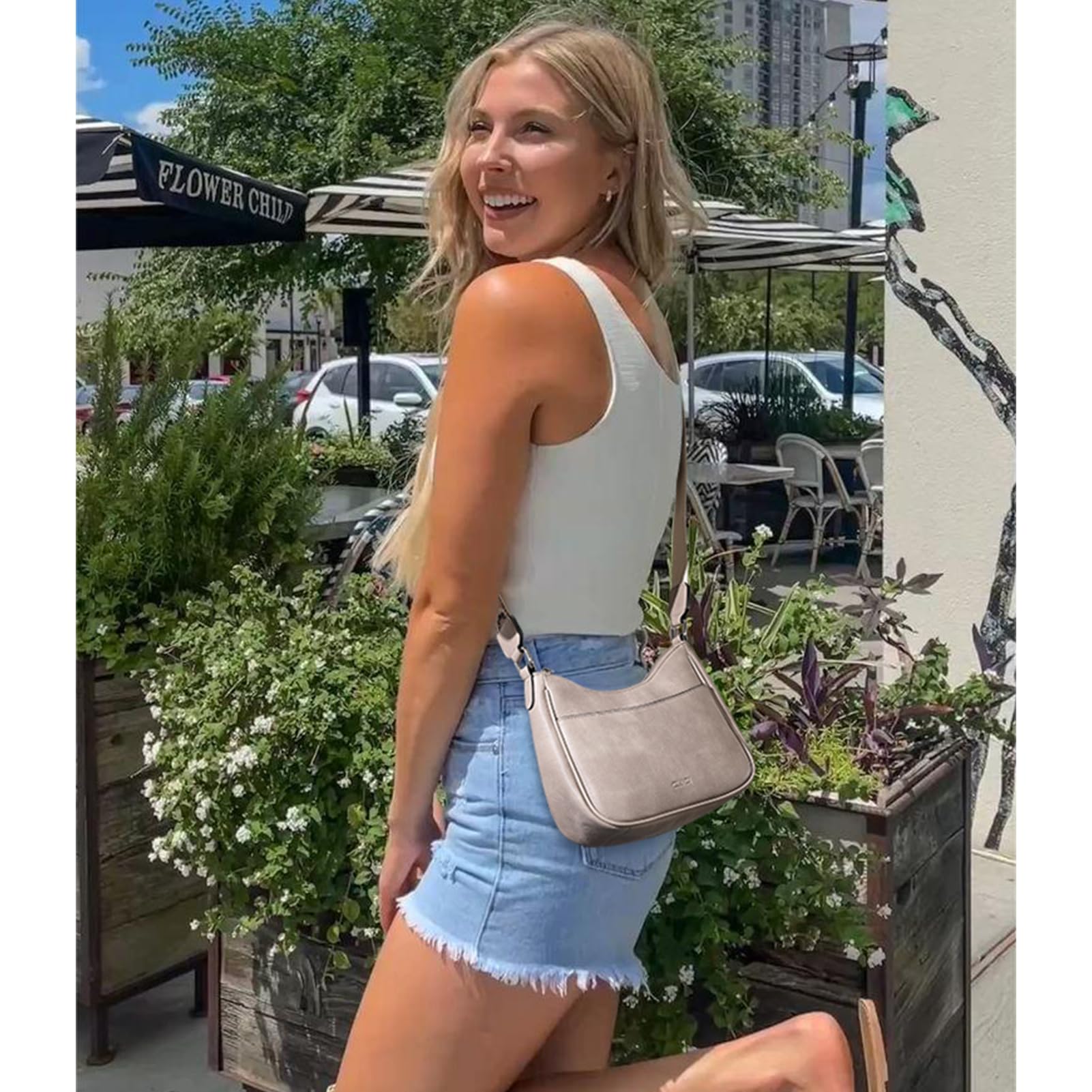 CLUCI Vegan Leather Crossbody Bags for Women - Adjustable Wide Strap Shoulder Handbag Purse | Perfect for Work, Travel & Everyday Use