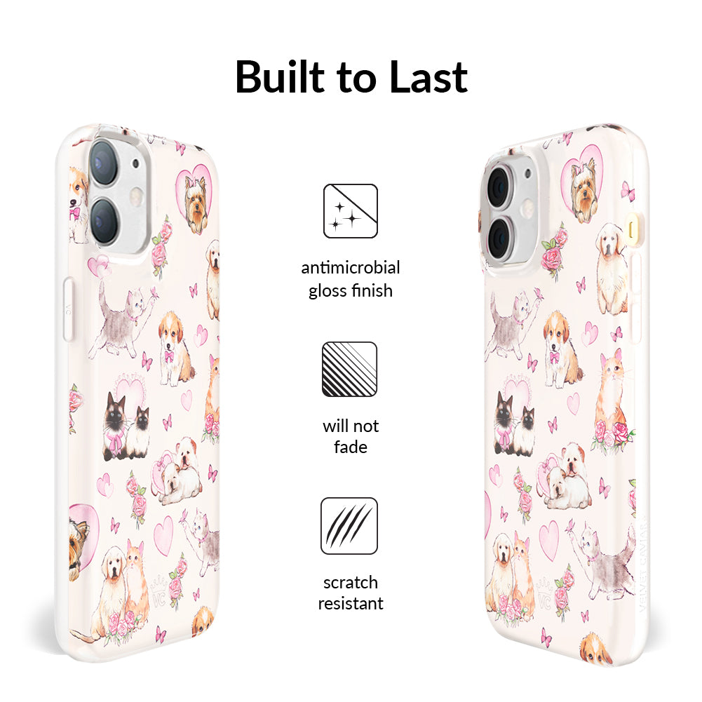 Cute Puppy & Kitten iPhone Case - Durable Protective Phone Cover for iPhone 12/13/14/15 - Perfect for Pet Lovers & Animal Enthusiasts - Great Gift for Dog & Cat Owners