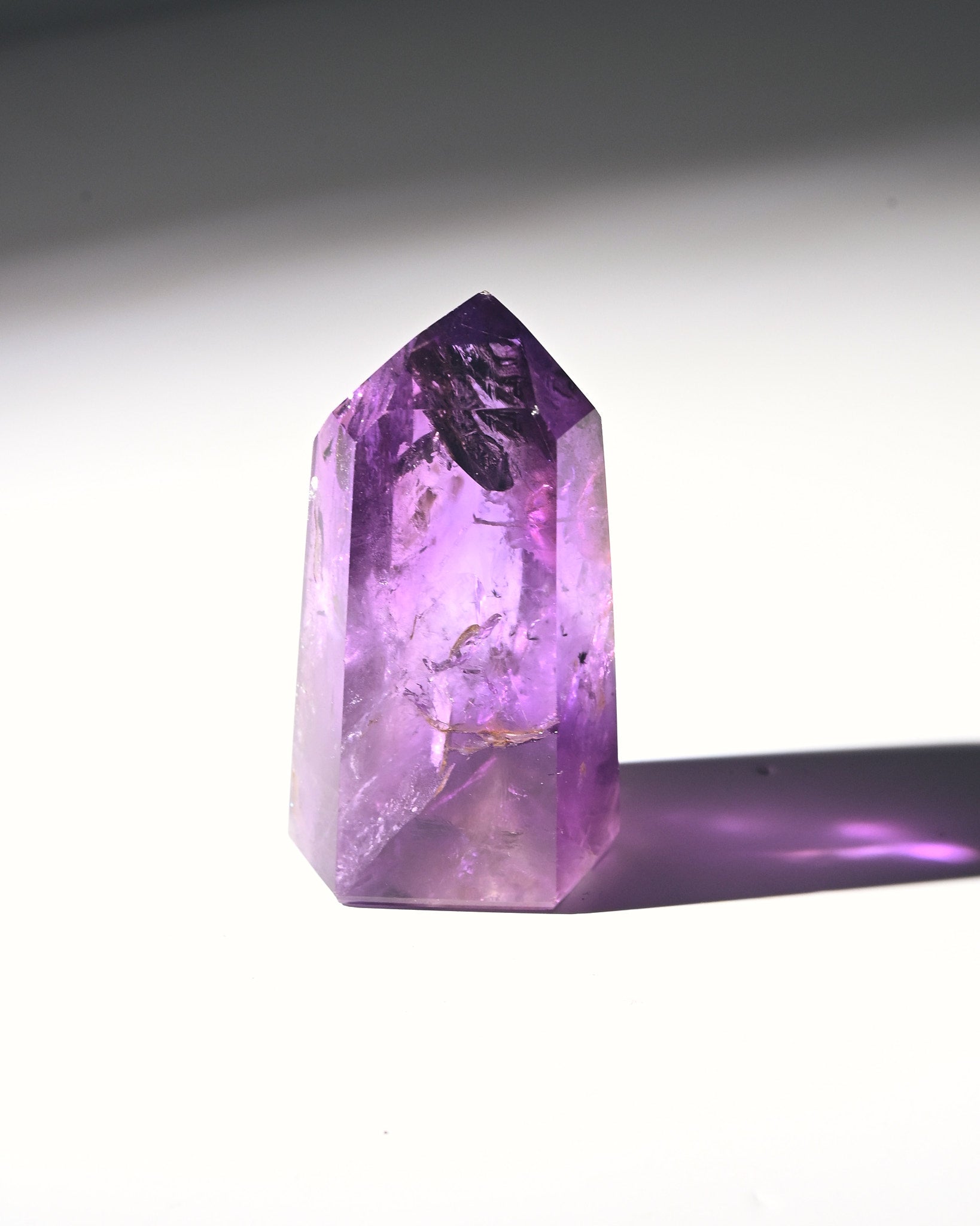 2.5 Inch Amethyst Phantom Tower Crystal - Healing Stone for Meditation, Reiki, Chakra Balancing & Home Decor