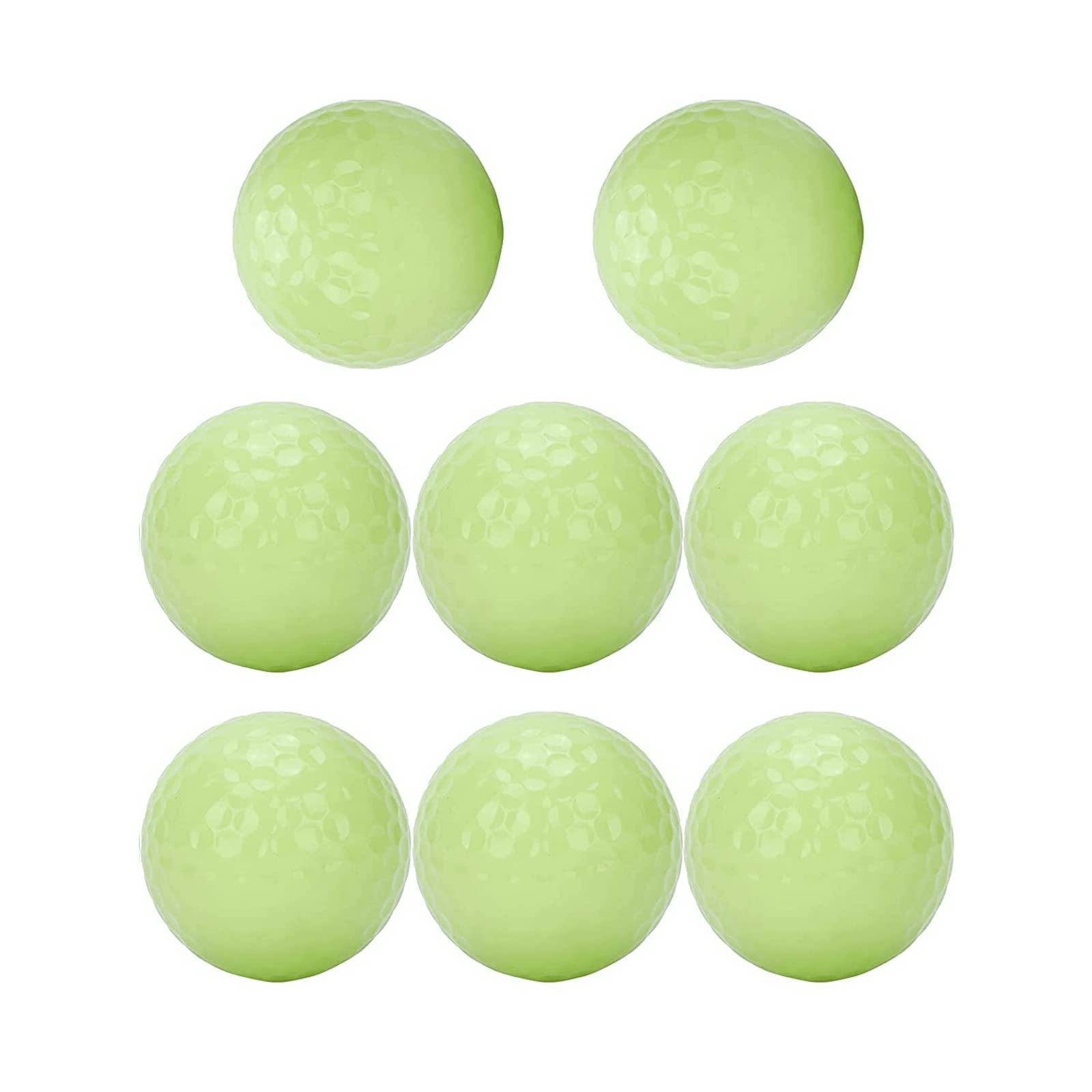 Glow in The Dark Golf Balls - 12 Pack Fluorescent Luminous Golf Balls for Night Practice | No LED, Rechargeable with UV Light (Lasts 20-30 Minutes) | Perfect for Night Golf, Backyard Practice & Glow-in-the-Dark Games