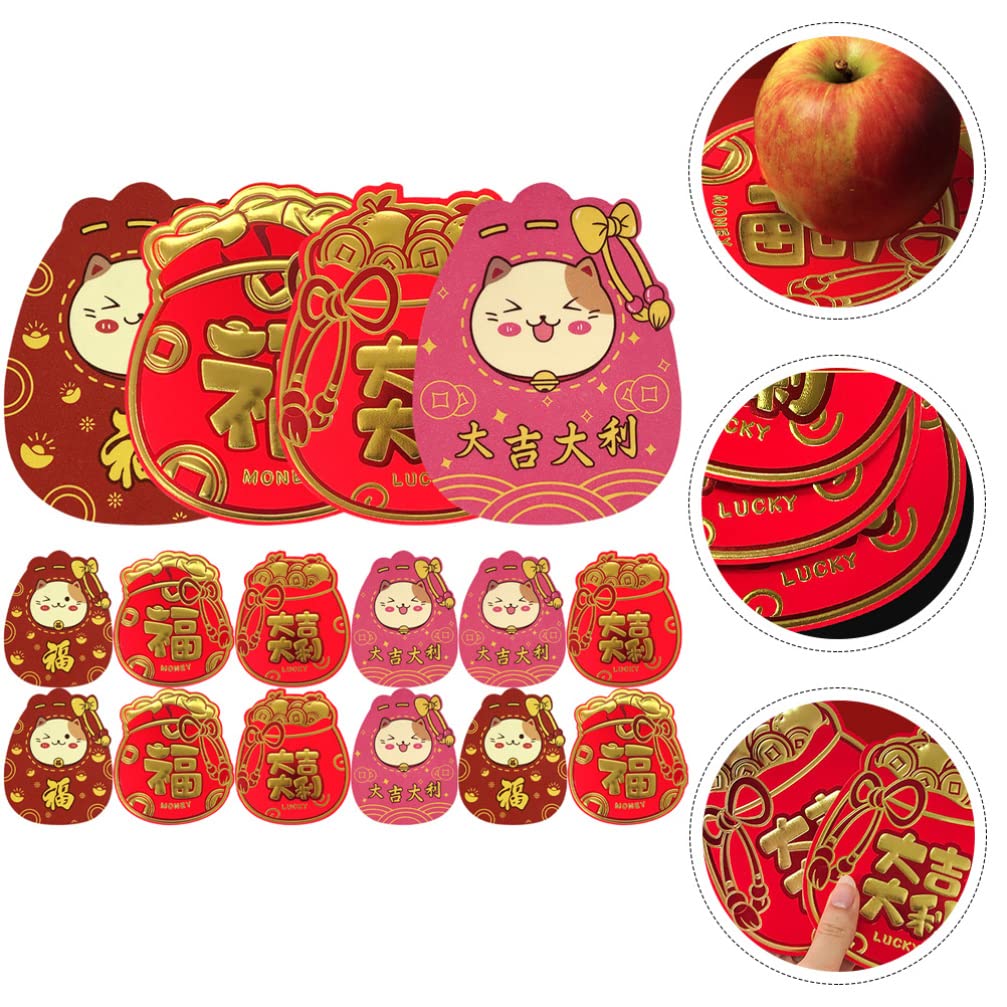 24pcs Chinese New Year Red Envelopes - Cute Cartoon Lucky Money Envelopes for Spring Festival, Asian Decor & Gift Giving | Perfect for Lunar Celebrations, Birthday Gifts & Cultural Events