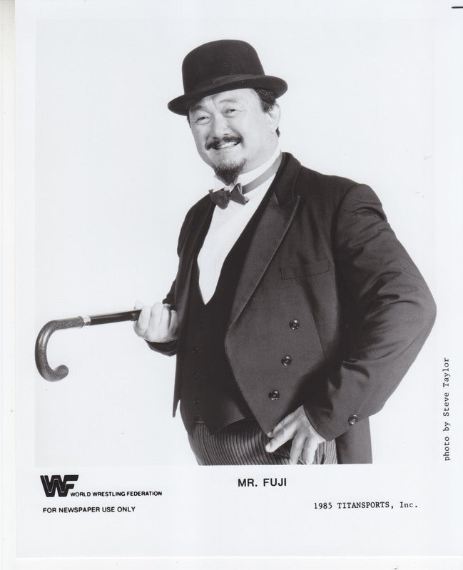 WWF Vintage Promo Photos 1985 - Mr. Fuji Wrestling Memorabilia - Perfect for Wrestling Fans, Collectors & Home Decor