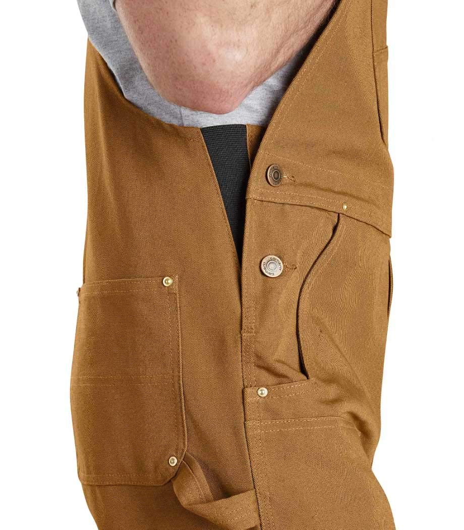 Carhartt Men's Relaxed Fit Duck Bib Overalls - Durable Workwear for Construction, Farming & Outdoor Activities | Heavy-Duty Denim Coveralls with Tool Pockets