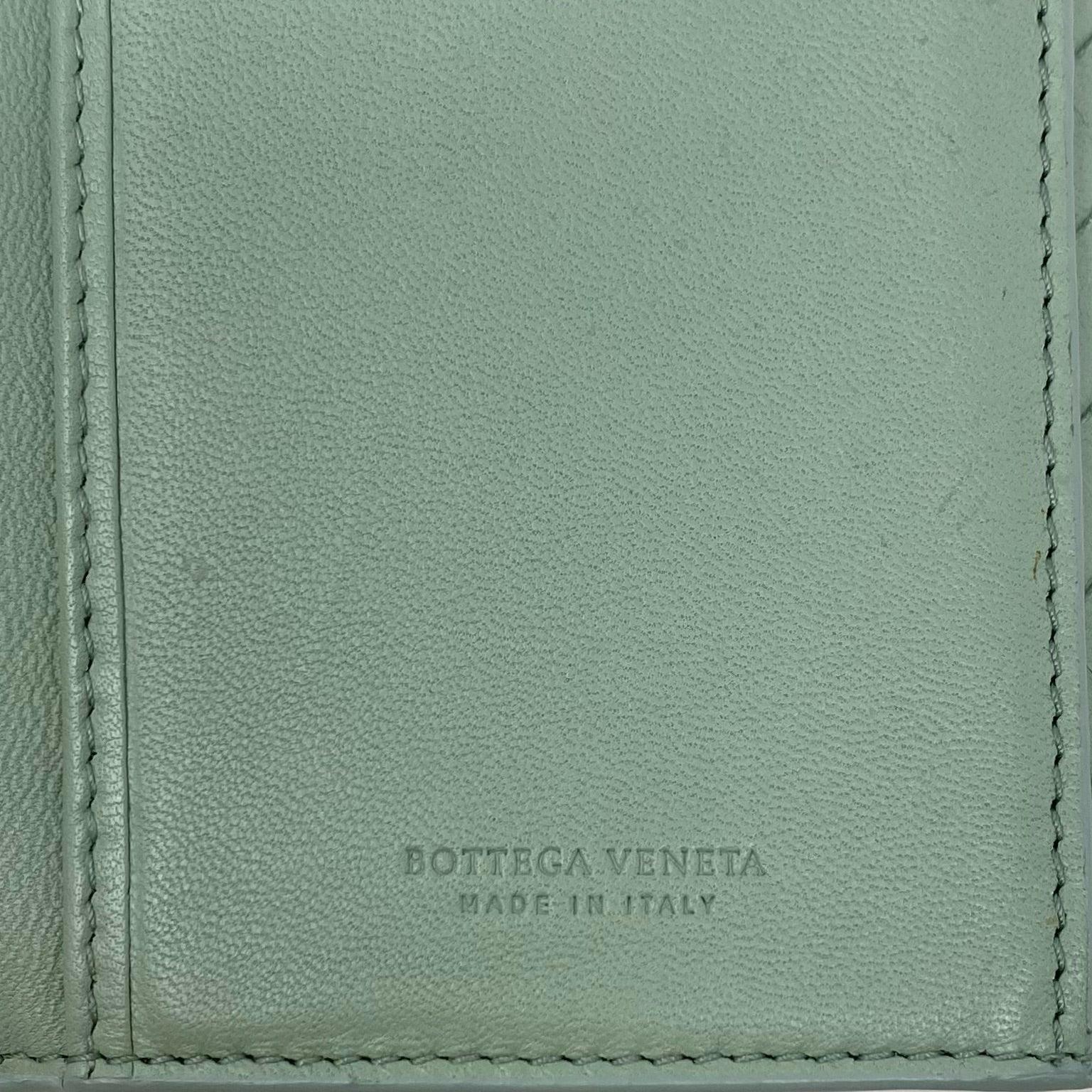 Bottega Veneta Green Nappa Intrecciato Long Leather Wallet for Women - Luxury Slim Card Holder & Cash Organizer - Perfect for Everyday Use and Travel