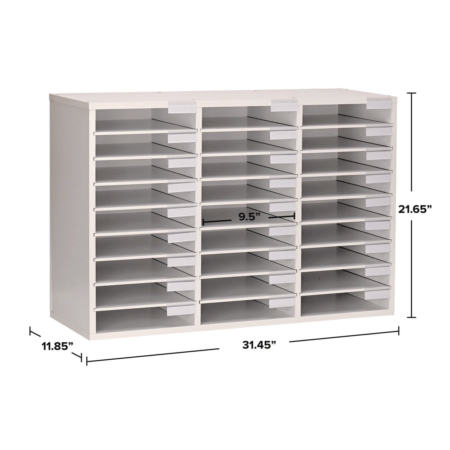 AdirOffice Wooden 27-Section Letter Size Literature Organizer - 31.49