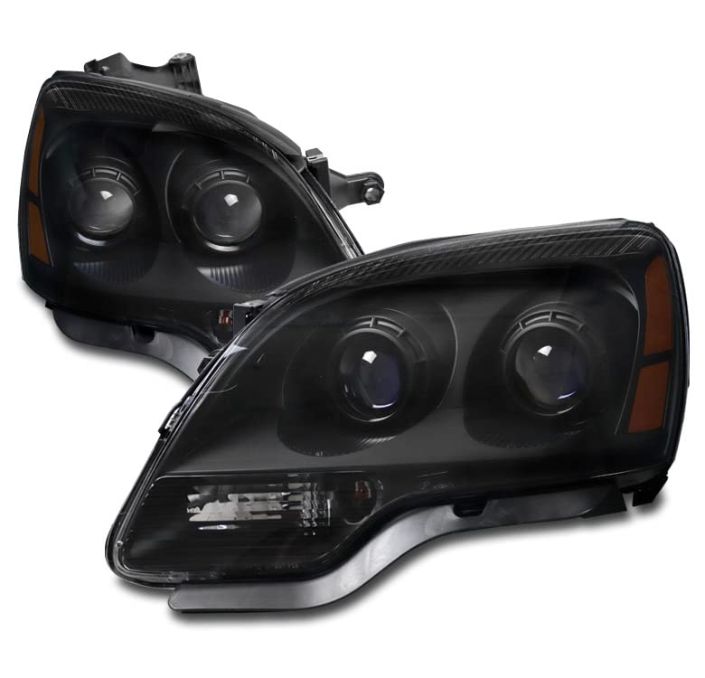 2007-2012 GMC Acadia Projector Headlights - Black LED Headlamps for Base, Denali, SL, SLE, SLT Models | Upgrade Your Night Driving & Off-Road Adventure Lighting