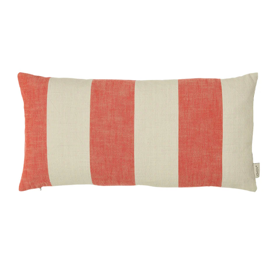 OYOY Kara Long Cushion Cover 30x60cm Cherry Red - Soft Decorative Pillow Case for Sofa, Bed, Living Room & Home Decor