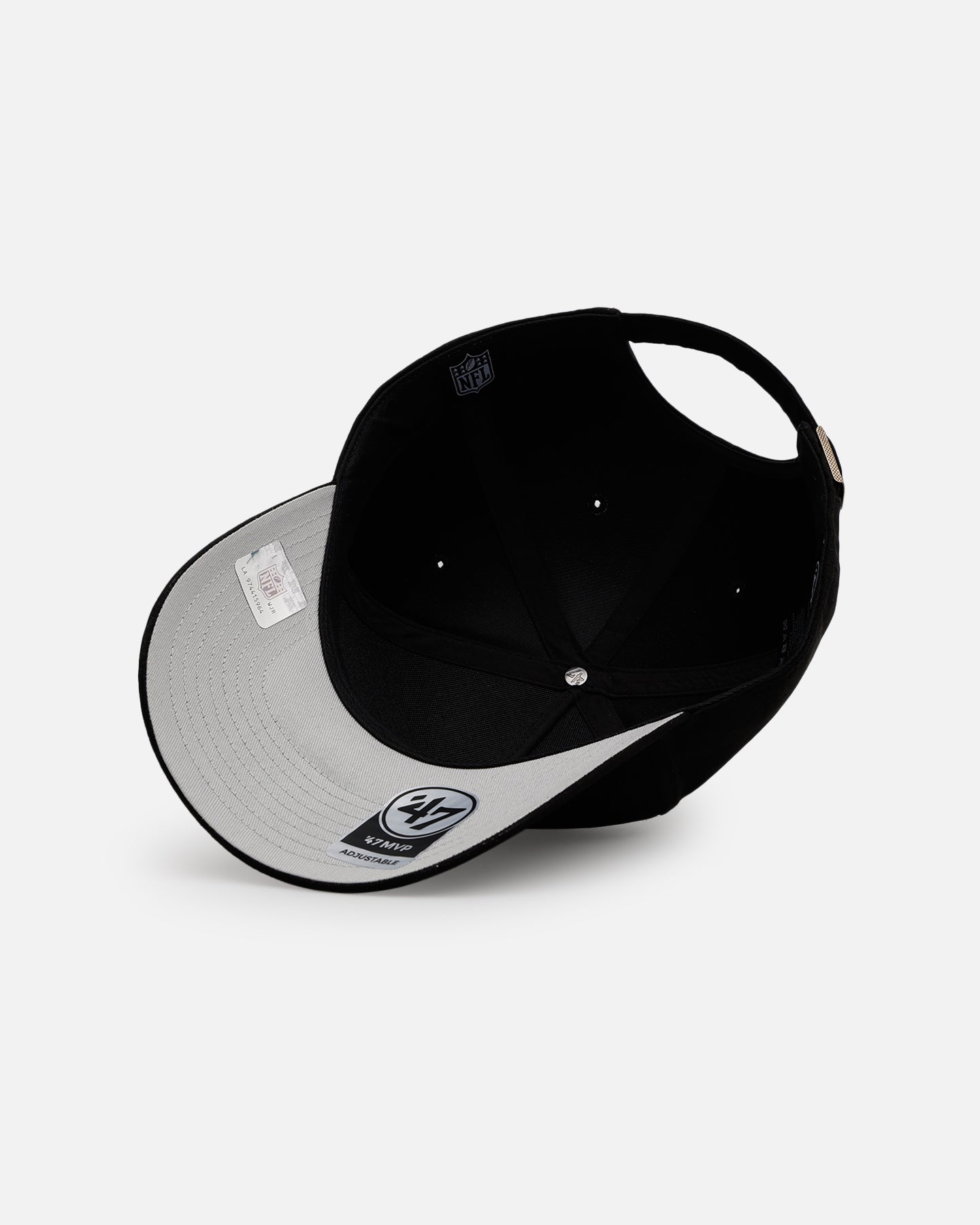 47 Brand Detroit Lions 'Ultrasuede' 47 MVP Adjustable Strapback Hat - Black & White - Officially Licensed NFL Cap for Men - Perfect for Game Day, Tailgating & Sports Fan Gifts