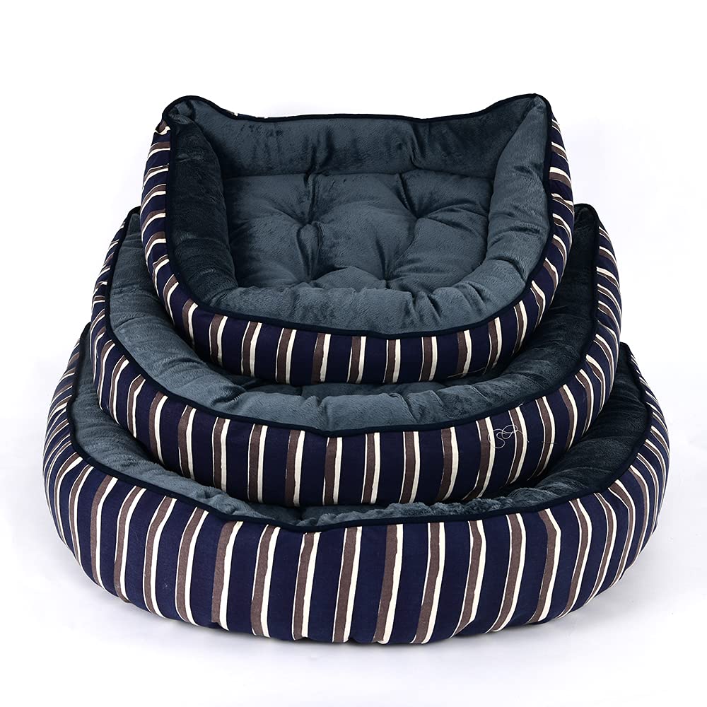 Premium Orthopedic Dog Bed & Cat Cot - Washable Pet Bed Bench Kennel for Small, Medium & Large Dogs - Soft Matte Puppy Bed Sofa & Lounger - Gray (40/50 cm) - Perfect for Living Room, Bedroom & Pet House Comfort