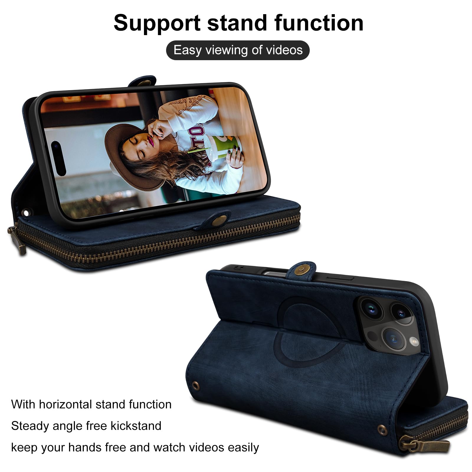 Premium RFID Blocking Wallet Case for iPhone 16 Pro Max (6.9