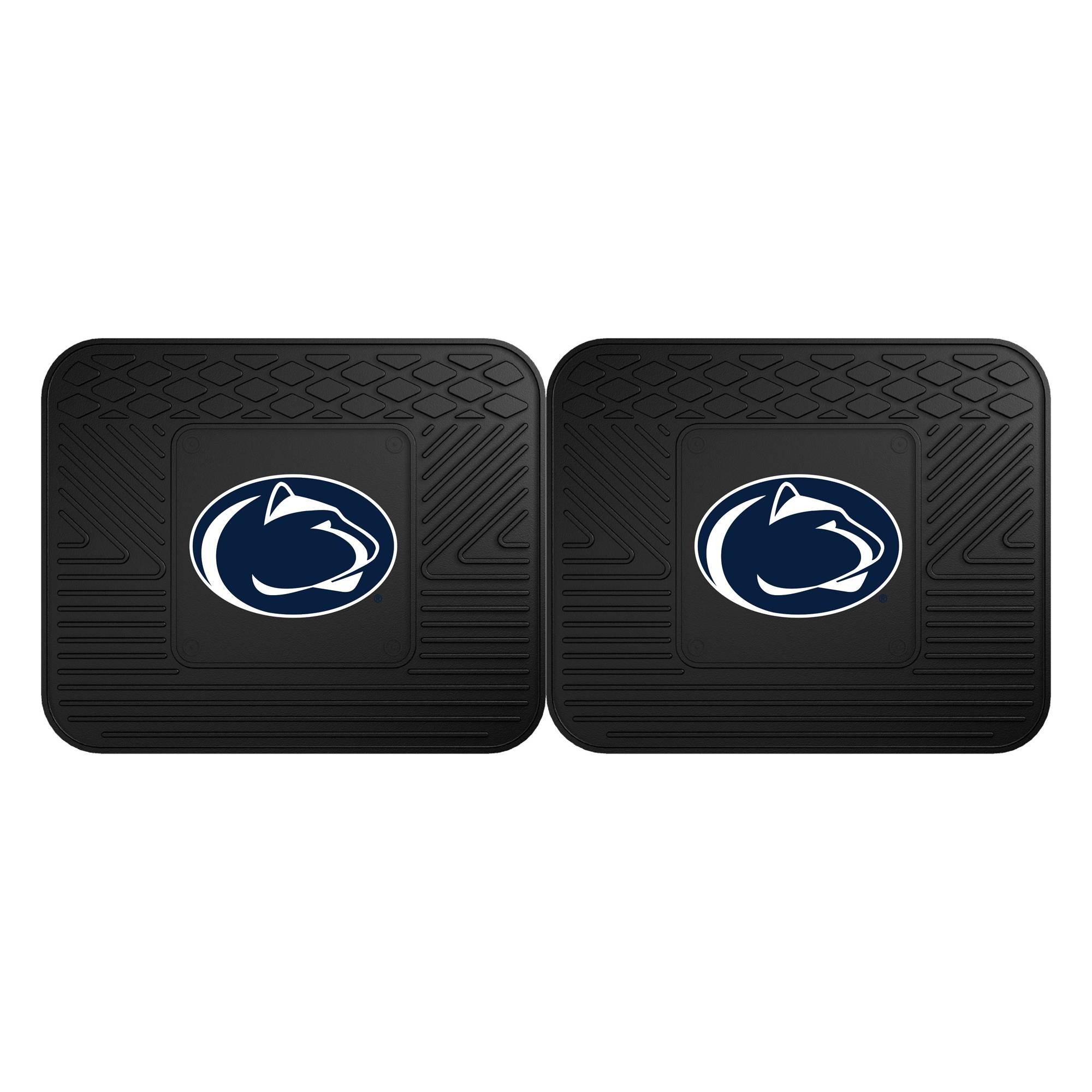 Fanmats Penn State Universal Vinyl Rear Floor Mats for Cars - Heavy Duty All Weather Protection - Perfect for Trucks, SUVs & Sedans - Easy to Clean Car Accessories (12268)