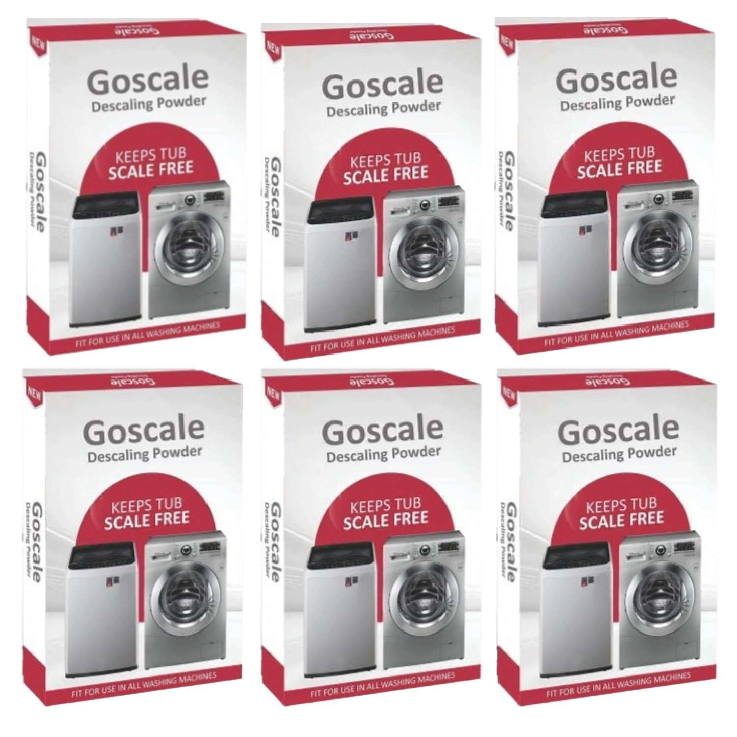 LG Washing Machine Descaler Powder - Compatible with Front Load & Top Load Washers, 100g Tub Cleaner (Pack of 6) - Removes Limescale & Odors for Fresh Laundry - Perfect for Regular Washer Maintenance & Deep Cleaning Cycles