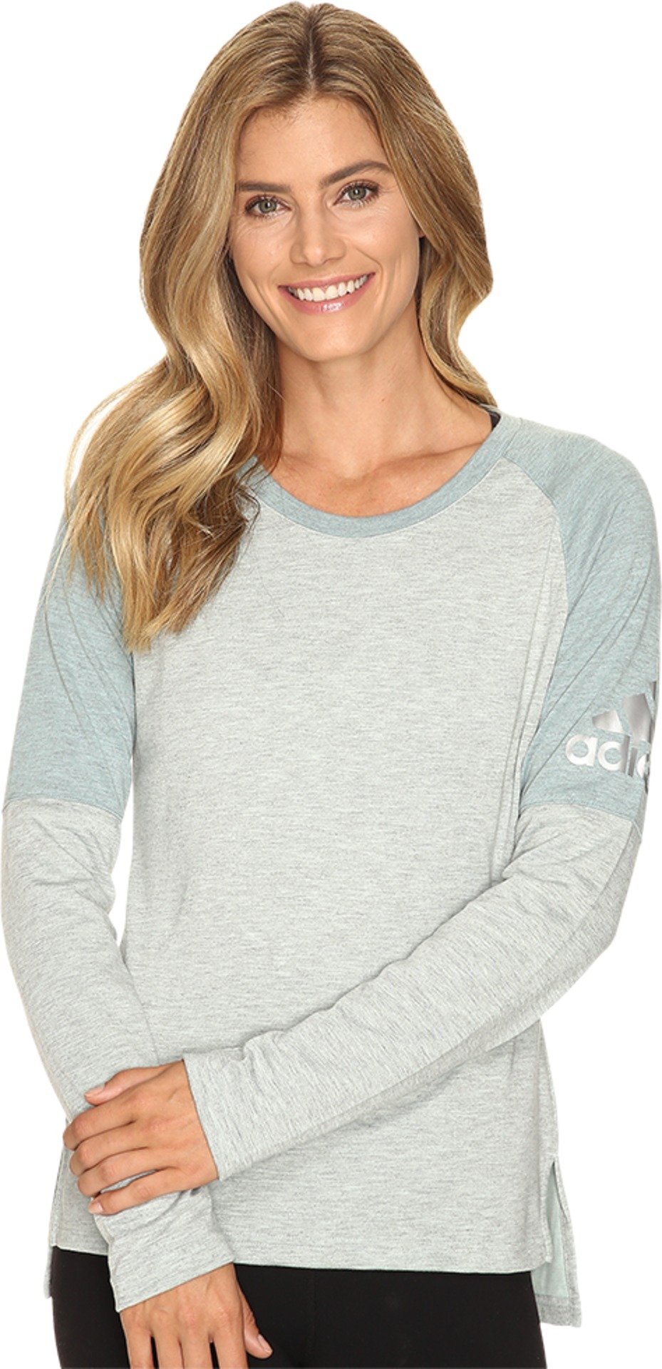 Adidas Women's Performer Cover-Up Shirt - Vapour Green/Vapour Steel/Matte Silver | Lightweight Swim Cover-Up for Beach, Pool & Summer Outings