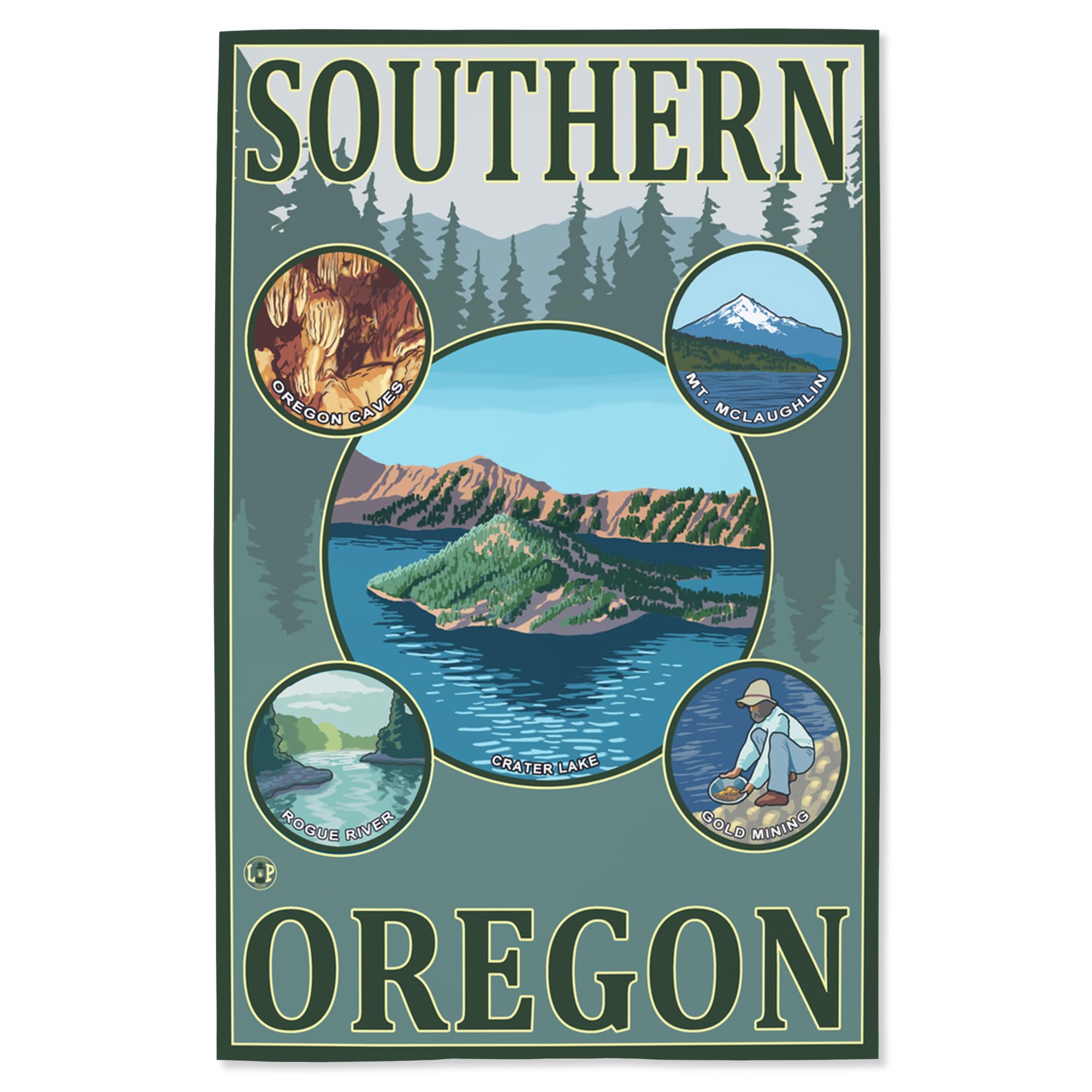 Lantern Press 16x24 Inch Giclee Art Print - Southern Oregon Landscape Wall Decor - Perfect for Living Room, Bedroom & Office Decoration
