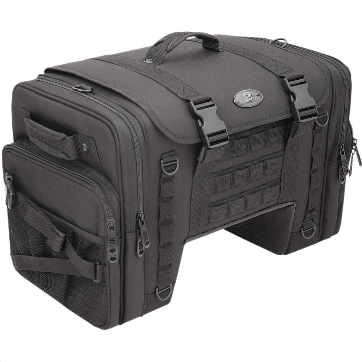 Saddlemen TS3200DE Tactical Deluxe Cruiser Tail Bag for Street Motorcycles - Black, One Size - Perfect for Commuting, Road Trips & Daily Storage