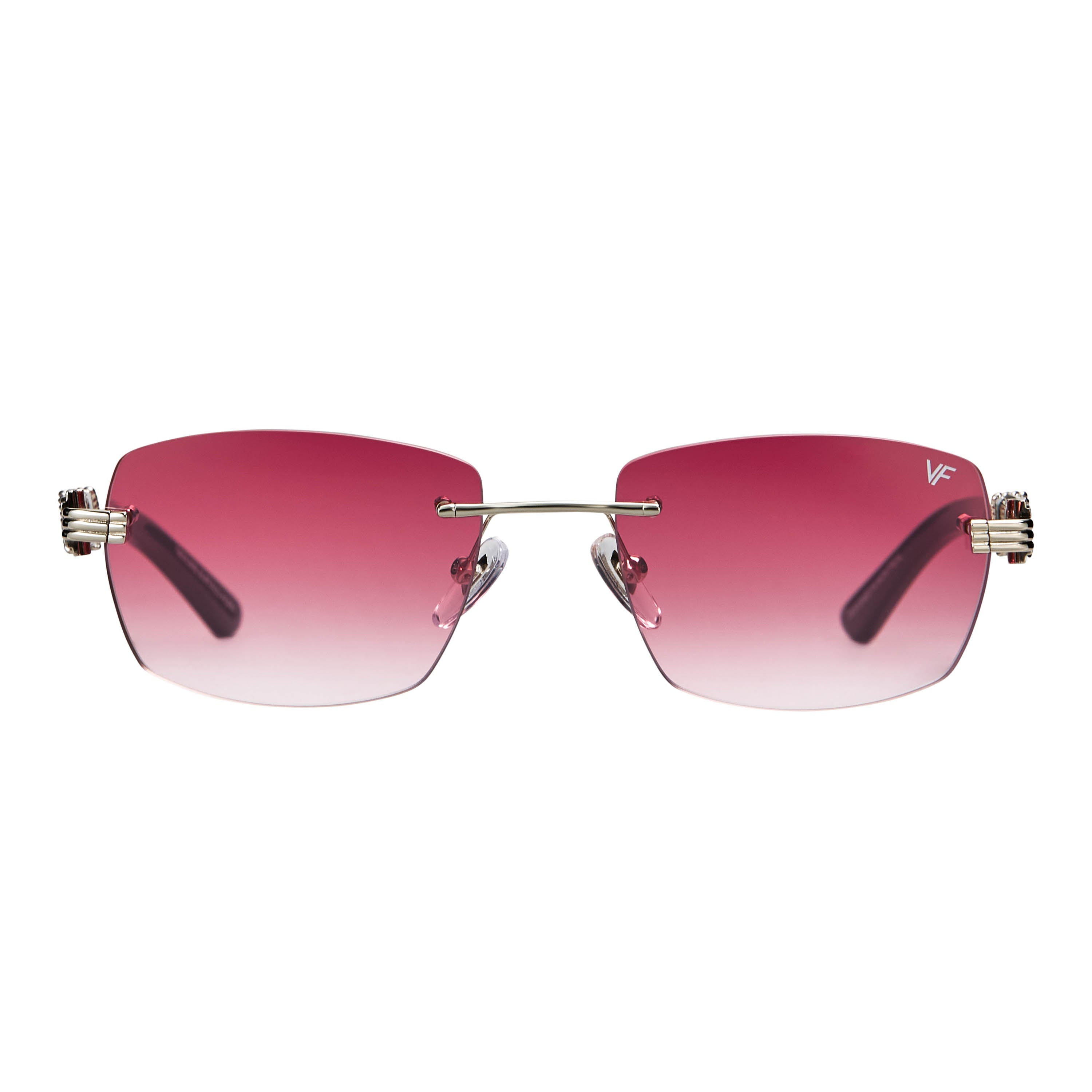 Bal Harbour Buffs Rimless Black Buffalo Horn 24KT White Gold Sunglasses - Luxury UV Protection for Beach, Driving & Outdoor Activities